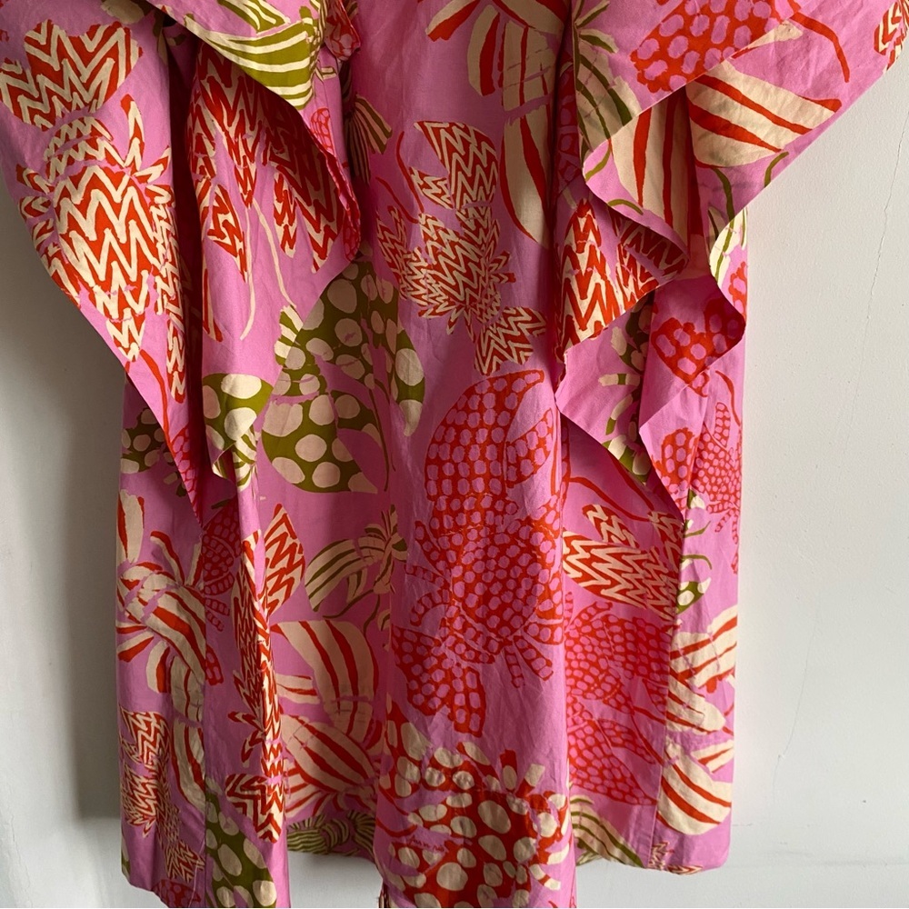 FARM RIO MIXED LOBSTERS RUFFLE MINI DRESS - Picture 12 of 16